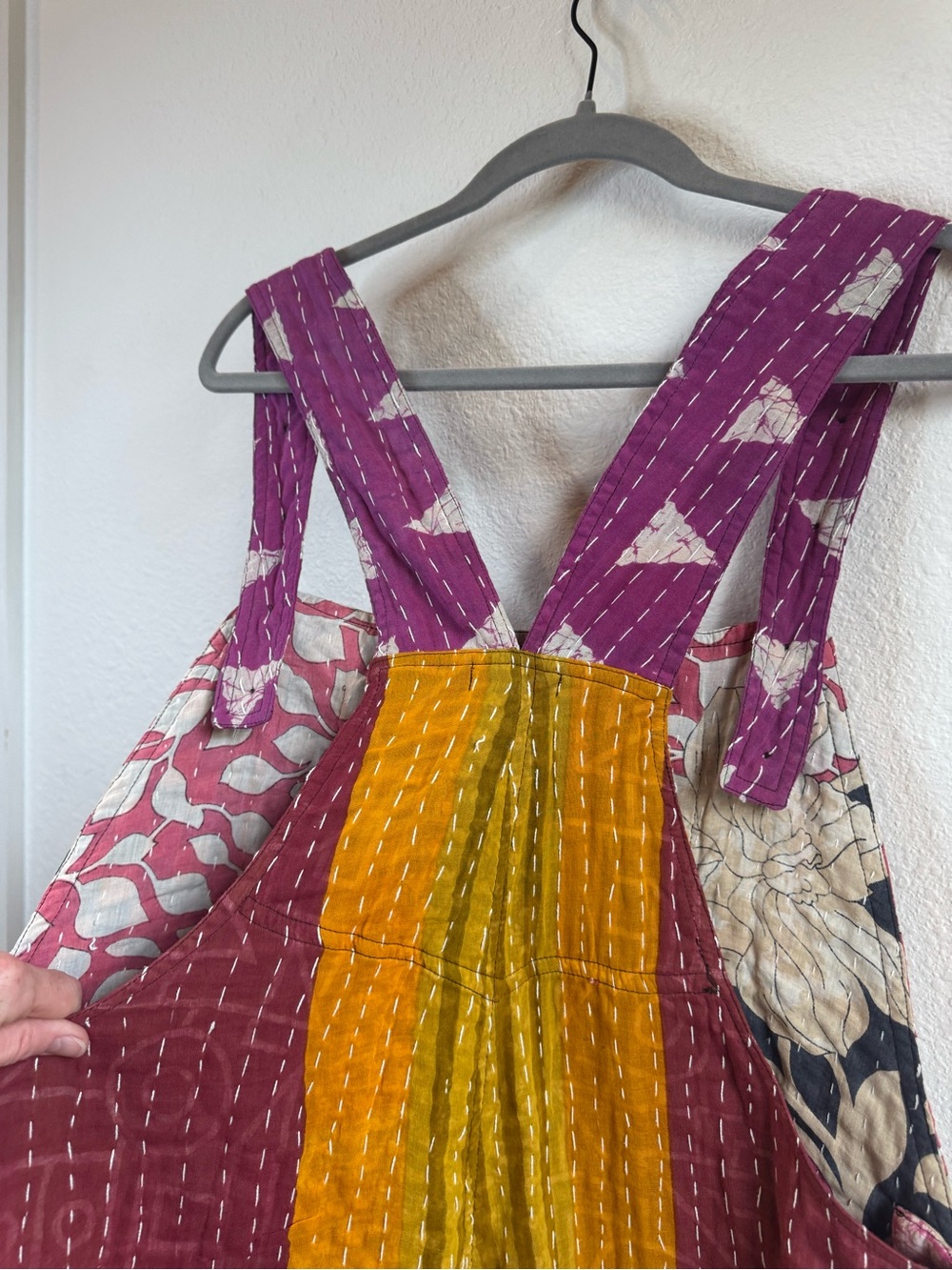 EARTHBOUND TRADING CO Patchwork Quilted Overalls - Picture 9 of 15